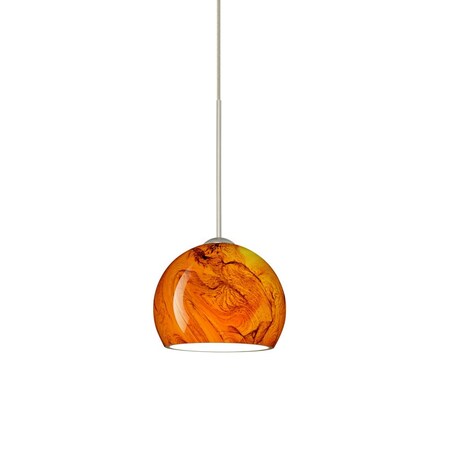 Besa Lighting Besa Pendant Palla 5 Satin Nickel Habanero 1x5W LED 1XC-5658HB-LED-SN
